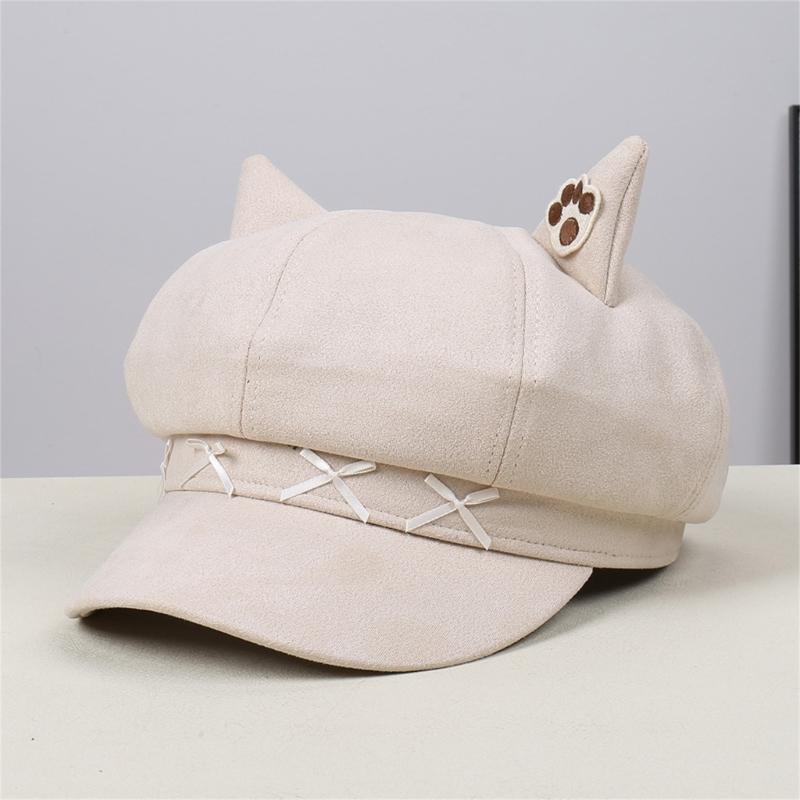 Lovely Bowknot Cats Ear Toddler Hat Durability Easy Wash Polyester Fabric Comfortable For Boys Girls 0 6 Years