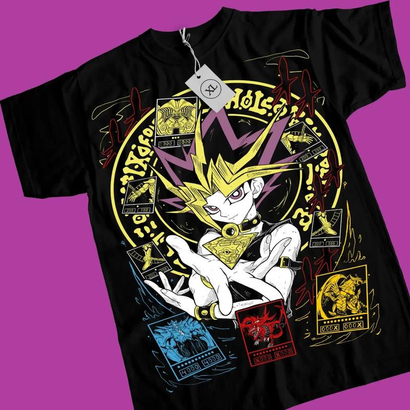 Camisa Negra Yu-gi-oh, Camiseta Yu-gi, Manga, Anime, Ni?a De S