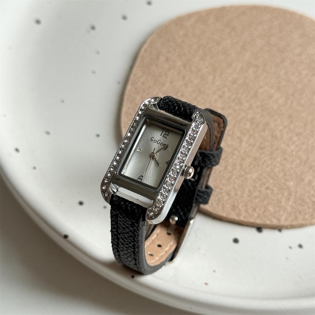 South East Asia Rectangle Watch Women'S Niche Light Luxury Business Premium Leisure Student Full Diamond Quartz Watch