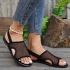 Spring And Summer New Large-Size Mesh Sandals Women'S Summer Breathable Mesh Flat-Bottomed Casual Sandals