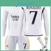 Camisa de Futebol de Manga Comprida 2324 do Real Madrid da Moda Para Crianças Vini Jr. Beckham Modric