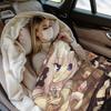 Chocola Vanilla Blanket Flannel Spring Autumn Anime Nekopara Lightweight Thin Throw Blanket for Bedding Couch Bedspread