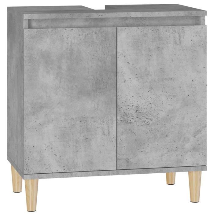 VidaXL Sink Cabinet Concrete Grey 58x33x60 Cm Engineered Wood 821256