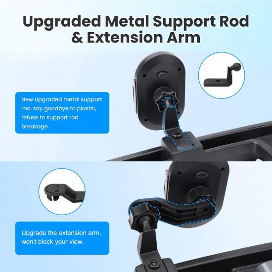 Upgraded Phone Mount for Jeep Wrangler JL JLU & Gladiator JT 4XE, Multi-Mount Phone Holder Dash Tray System Kit with Extension Arm Metal Ball Fit