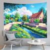 Painting Tapestry Rural Landscape Tapestry Trees Flowers Tapestry Creativity Art Tapestries Home Living Room Bedroom Dorm Decor
