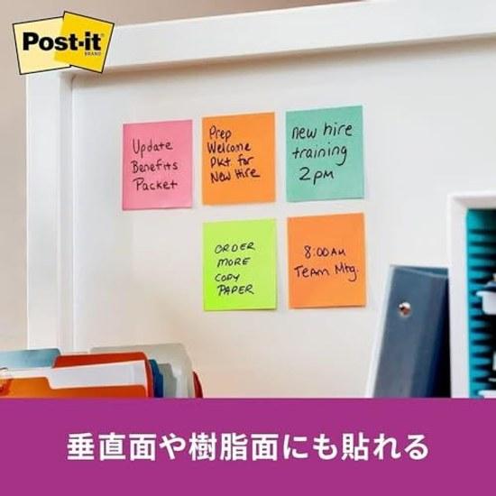 3M Post-it Notes Strong Adhesive Thin Neon Color 7525mm 90 Sheets 6 Pads 500-6SSAN-AM