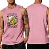 Men's Sleeveless Tank Top Tropical Style Summer Casual Loose Fit Lightweight Daily Wear Beach Shirt for Outdoor Activities