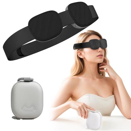 

Ultra-lightweight, compact eye mask with complete light blocking, 3D construction, and adjustable eye fit for travel, business trips, and naps