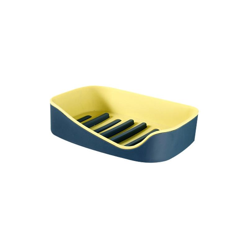 Drainage Soap Box Self-Adhesive Wall-Mounted Soap Storage Box Creative No Punching Bathroom Supplies Organizing Storage Shelf