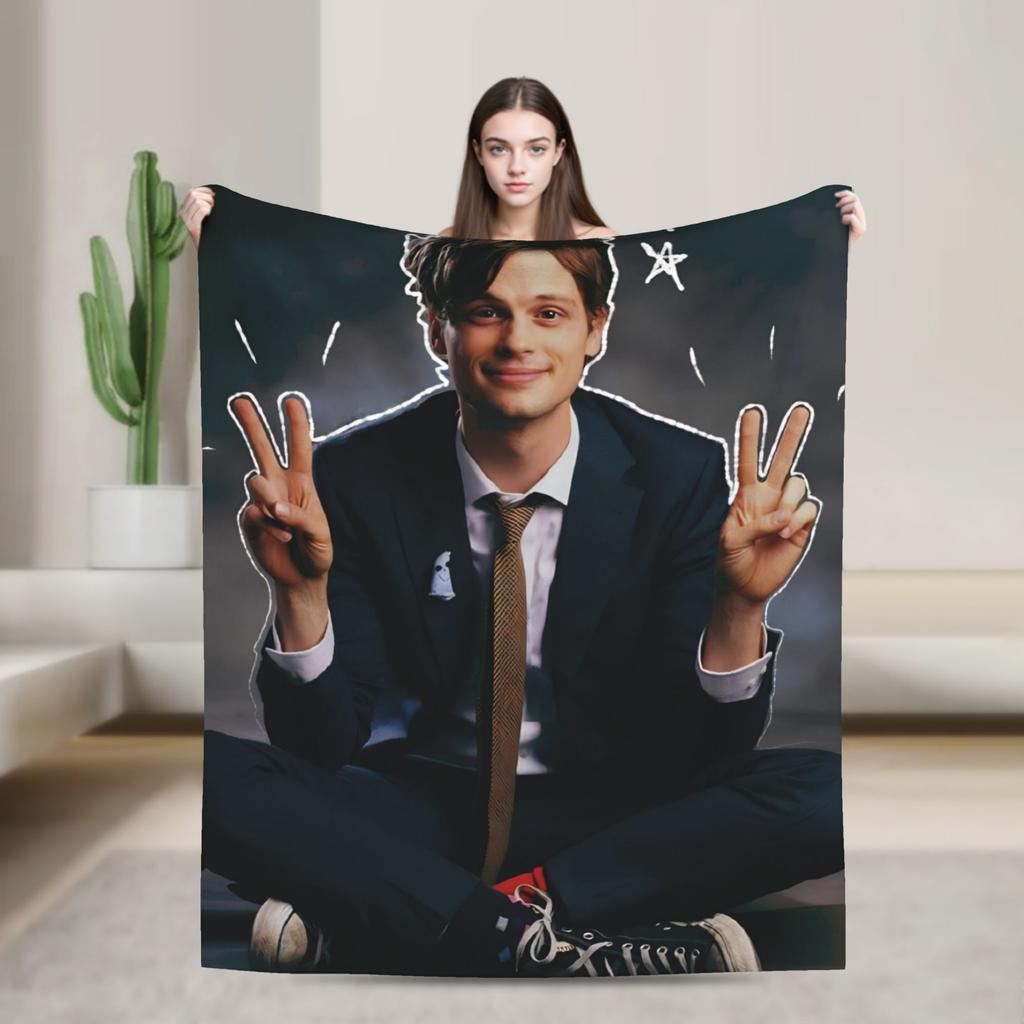 Soft Blanket Travel Criminal Minds Spencer Reid  Throw Blanket  Flannel Bedspread For Outdoor Graphic Sofa Bed Cover