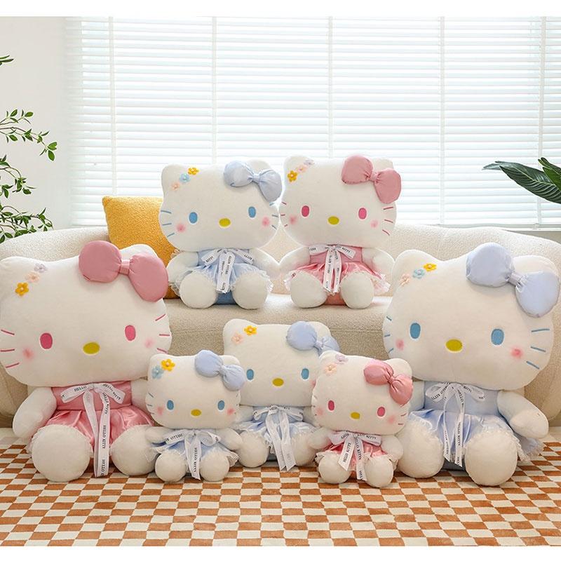 Cute Flower Kt Cat Plush Doll Wholesale Stuffed Toy Katie Cat Doll Collectible Gift