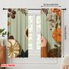2pcs,2D Plane Printing Curtains Halloween Pumpkin (12) 100% Polyester (without Rod) Outdoor Decorations for Bedroom, Office,