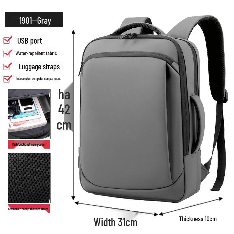 Men's Large Capacity Multifunctional Oxford Cloth Laptop Backpack for Business Travel