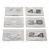 3D ABS Letters 2.4 3.6 4.2 Car Rear Trunk Tailgate Side Fender Badge Emblem Sticker Decals For Audi A4 A5 A6 A7 A8 Q3 Q5 Q7