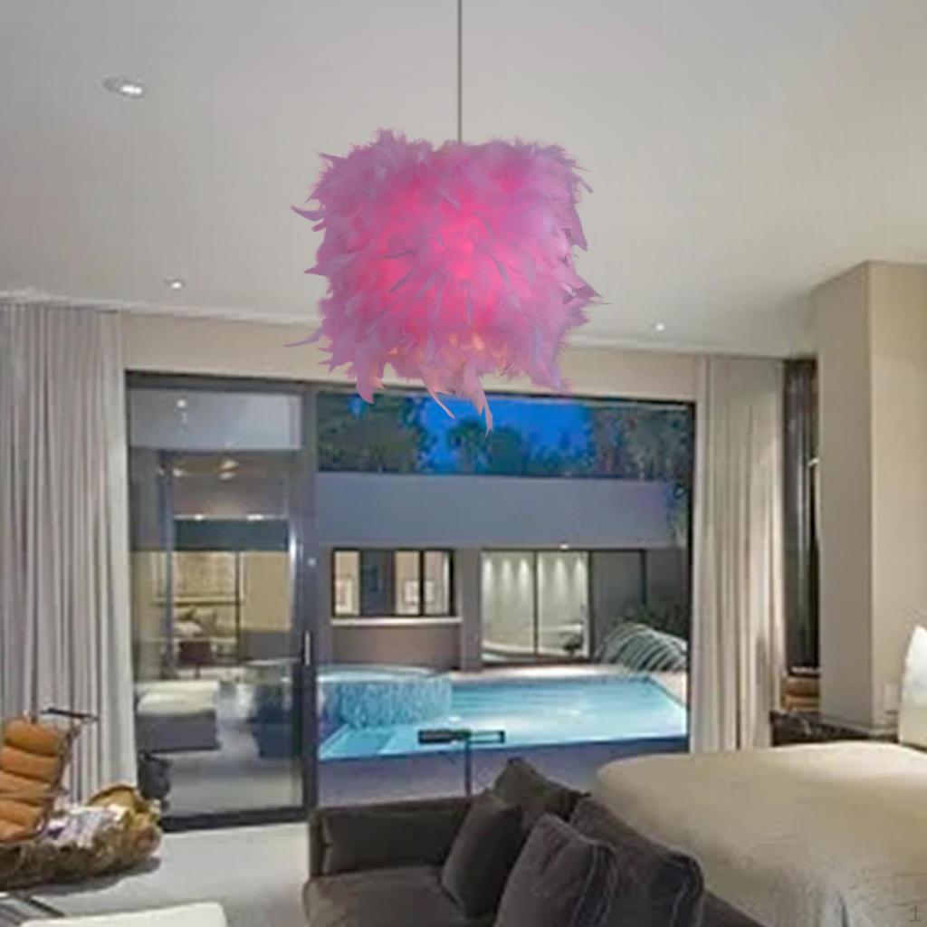 Elegant Feather Lamp Shade for Modern Home Decor