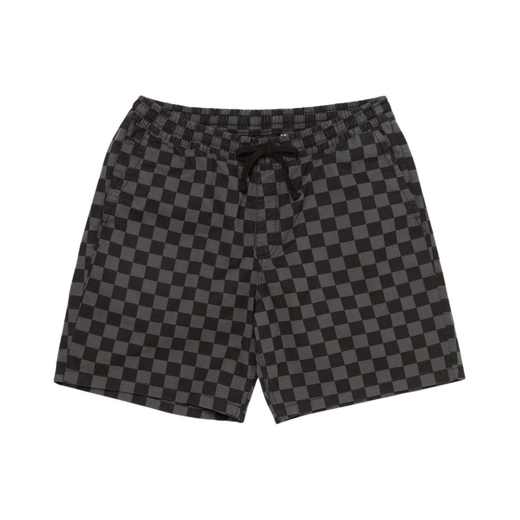 Vans Plaid Print Lace-Up Straight Casual Shorts Men Bottoms Black VN0A5FKDKOU