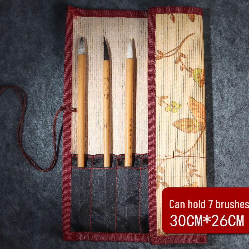 Ancient Style Bamboo Brush Pouch: Large Capacity, Multi-Specifications