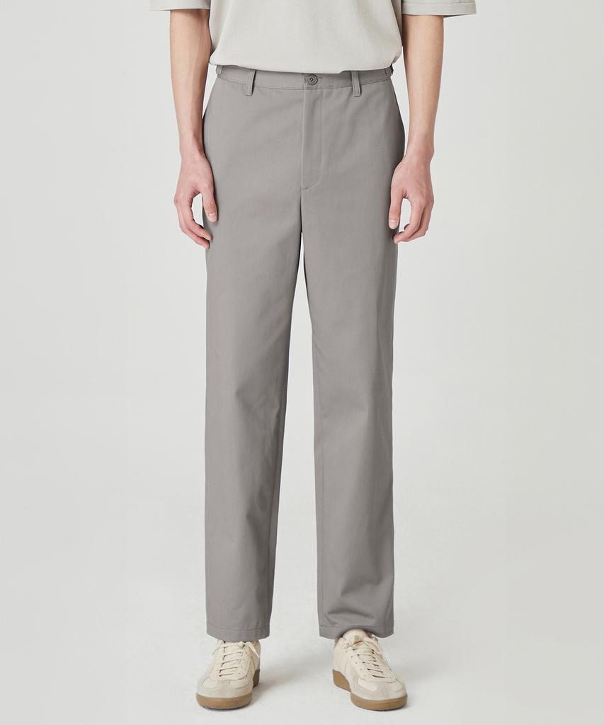 247Silijeu Adjustable Cotton Chino Pants Dark Gray