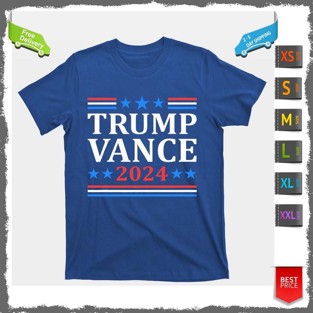 Trump T-Shirt Vance 2024 For President Vp Usa Election T-Shirt For Men And Women Unisex T-Shirt S