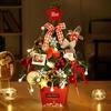Jingle Bell Tabletop Artificial Christmas Tree Ribbon Bow Festive Party Supplies  Home