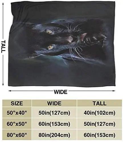 Panther Tier Schwarz Überwurfdecke Ultraweiche Samtdecke Leichte Bettdecke Strapazierfähige Heimdekoration Flanellfleece-Decke