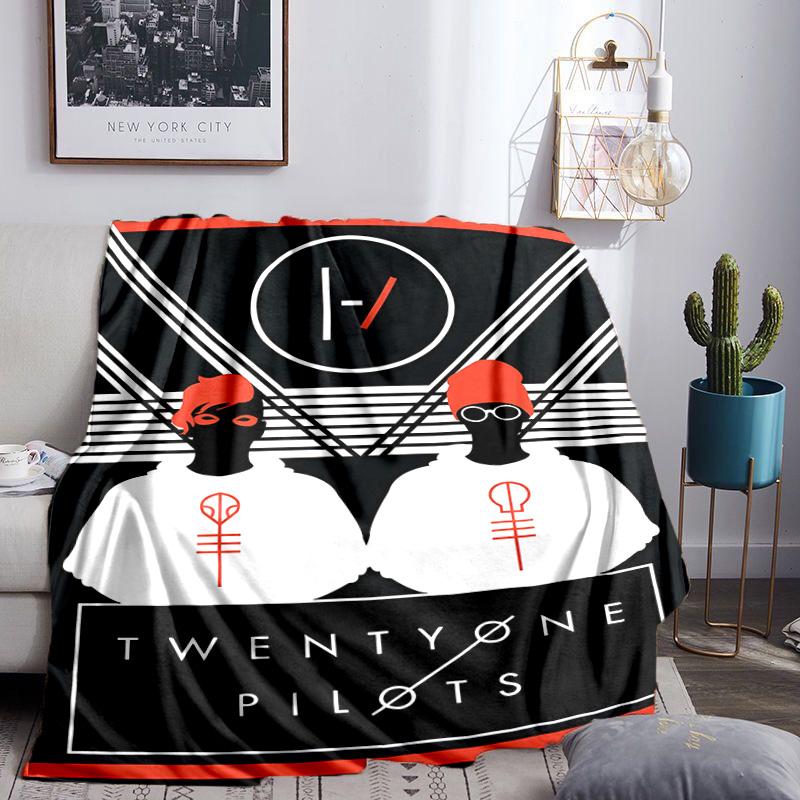 Twenty One Pilots Music Evolution Blanket Flannel Bedding Blanket Perfect for Travel, Camping, Living Rooms, Offices, Sofas, Fan Christmas gift