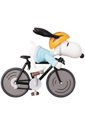 UDF Ultra Detail Figure 691 Série PEANUTS 14 CYKLISTA přibližně 88mm hotová figurka Ne. SNOOPY, vysoký, bez měřítka, malovaný,