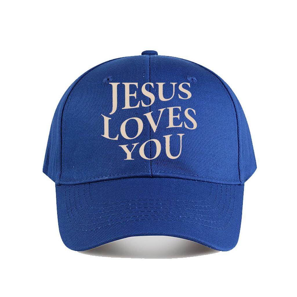 Jesus Loves You Christian Canvas Wall Art Baseball Cap Fashion Unisex Sunhat Womens Outdoor Sports