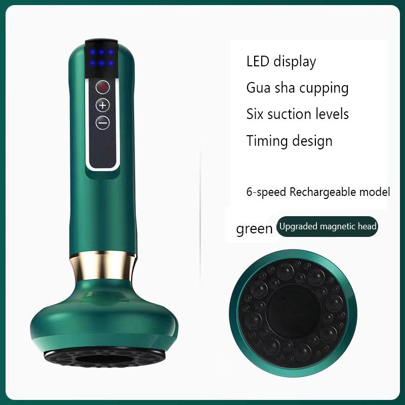 Electric Meridian Brush Scraping Instrument Chinese Rechargeable Medical Cupping Therapy Set Clear Meridians Instrument Massager