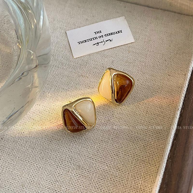 S Silver Needle Retro Earrings Earrings Women's New Trendy Earrings Niche Design Earrings Light Luxury Premium