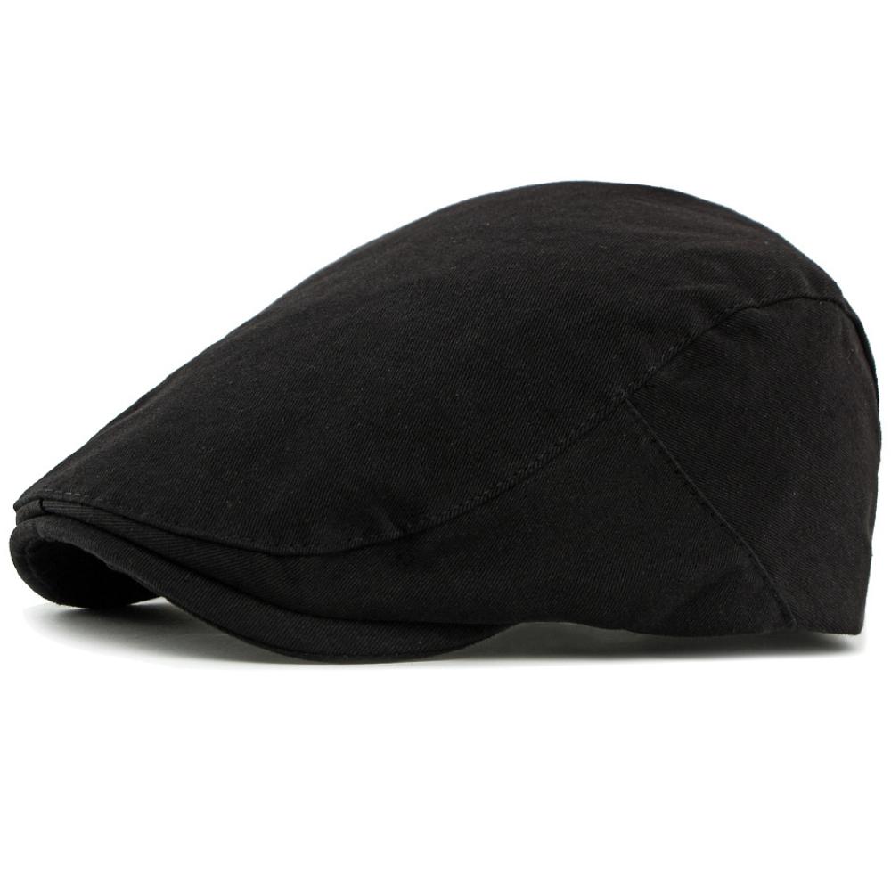 

HT4901 Berets Spring Summer Autumn Caps for Men Women Retro Artist Painter Beret Hat Male Female Ivy Flat Cap Adjusted Beret Cap 55-59cm Adjustable чорний