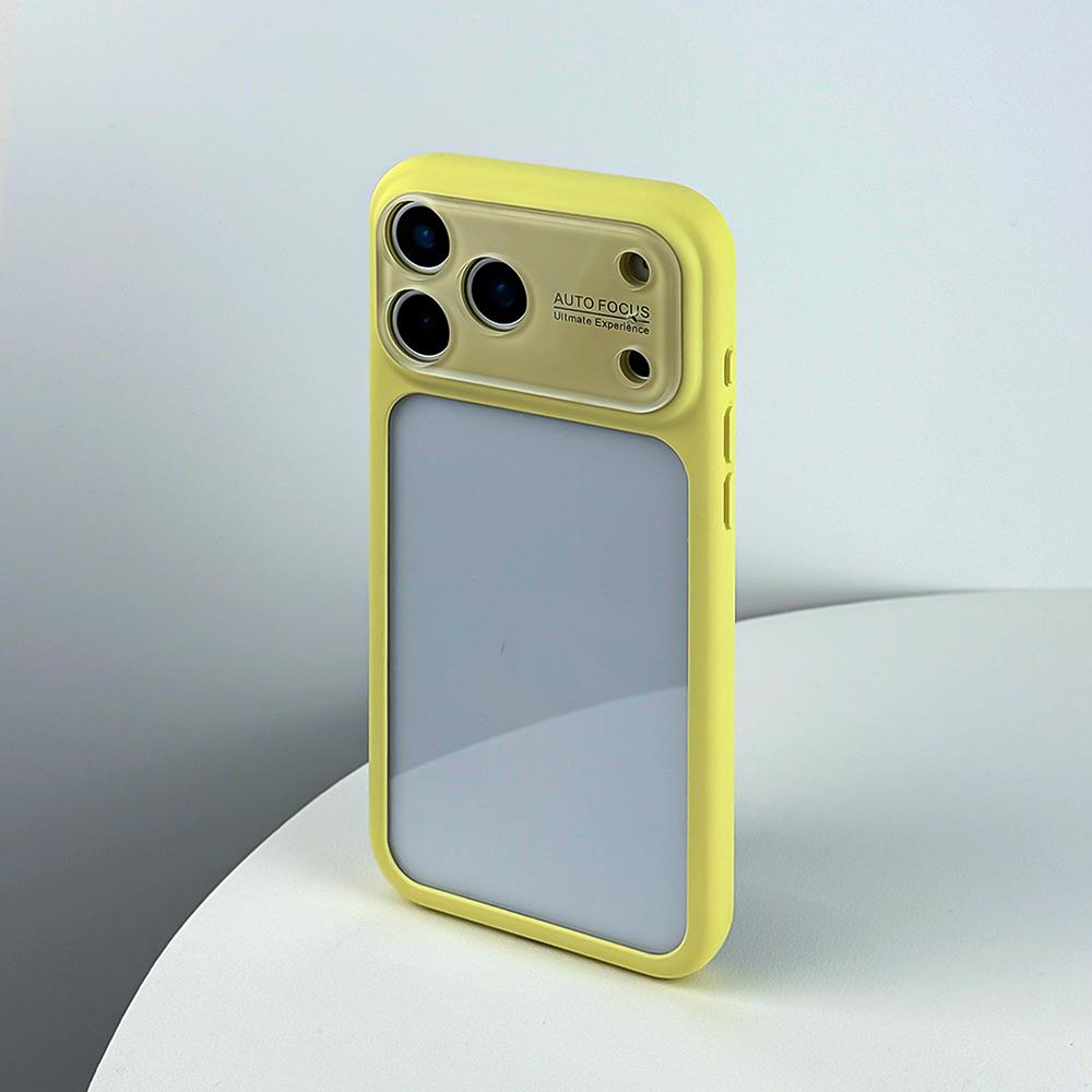 New Candy Color Clear Large Window Case for For Iphone 17 16 1 Pro Max Camera Protection Shockproof Transparent Acrylic Hard Cover