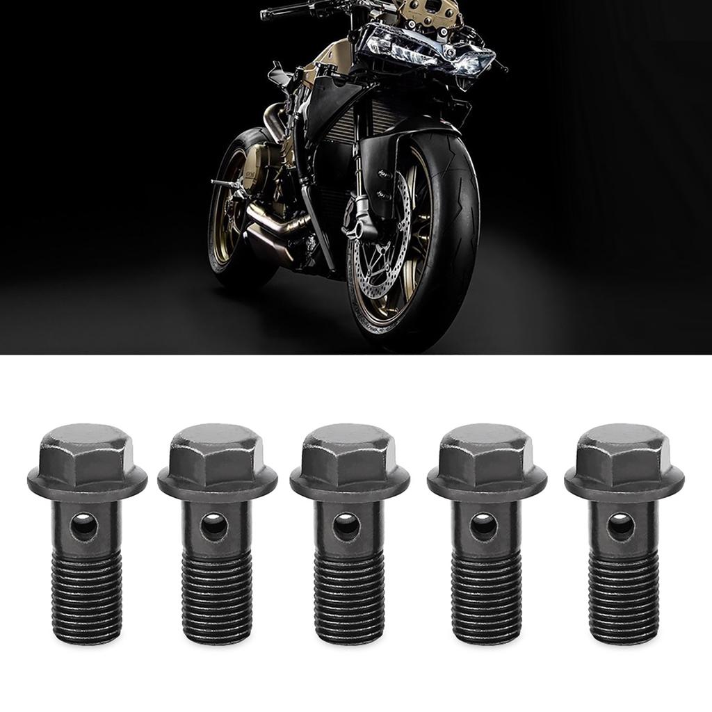 5 db Motorkerékpár Banjo csavar és Alátét Féknyereg Főhengerhez M10 x1.0mm