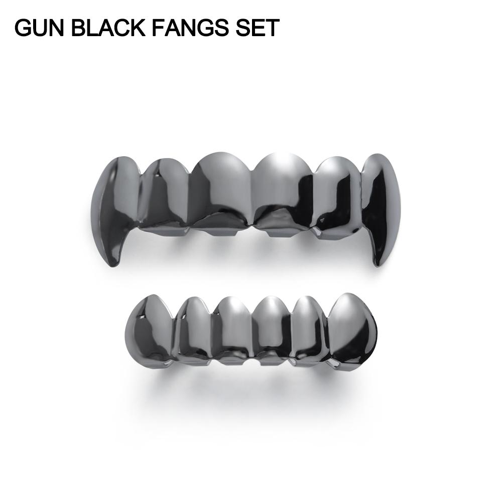 Cheap Fashion Hip Hop Body Jewelry Vampire Fang Top & Bottom Grillz