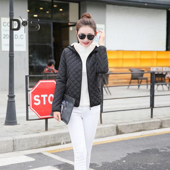 Winter Women Jacket Hooded Zip-up Long Sleeves Thick Plush Lined Solid Color Cardigan Keep Warm Commuting School Coat