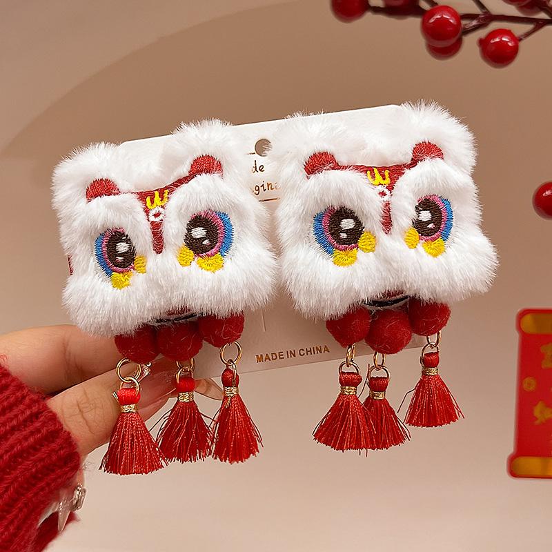 1pc  Xingshi Tassel Hair Clip, Red New Year Hair Clip, Chinese Style Cute Women's Autumn and Winter Ancient Style Hanfu Headwear