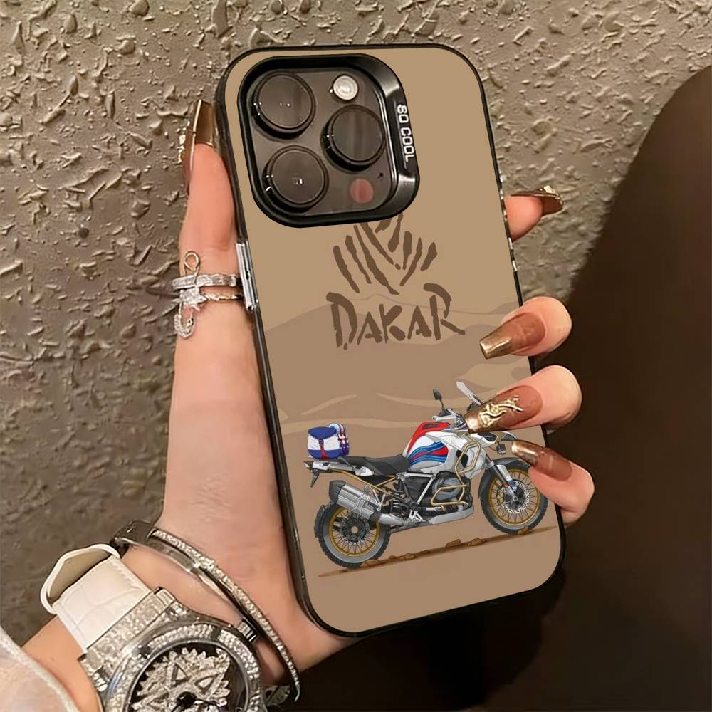R-rally D-dakar Logo Handyhülle Für iPhone 17,16,15,14,13,12,11 Plus,Pro Max,XS,Bunte Silberne Handyhülle Funda Cover