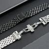 Men Stainless Steel Strap for Samsung Galaxy Watch Ultra 47mm Solid Metal Bracelet for Galaxy Ultra 47mm NO Gaps Curved End Band