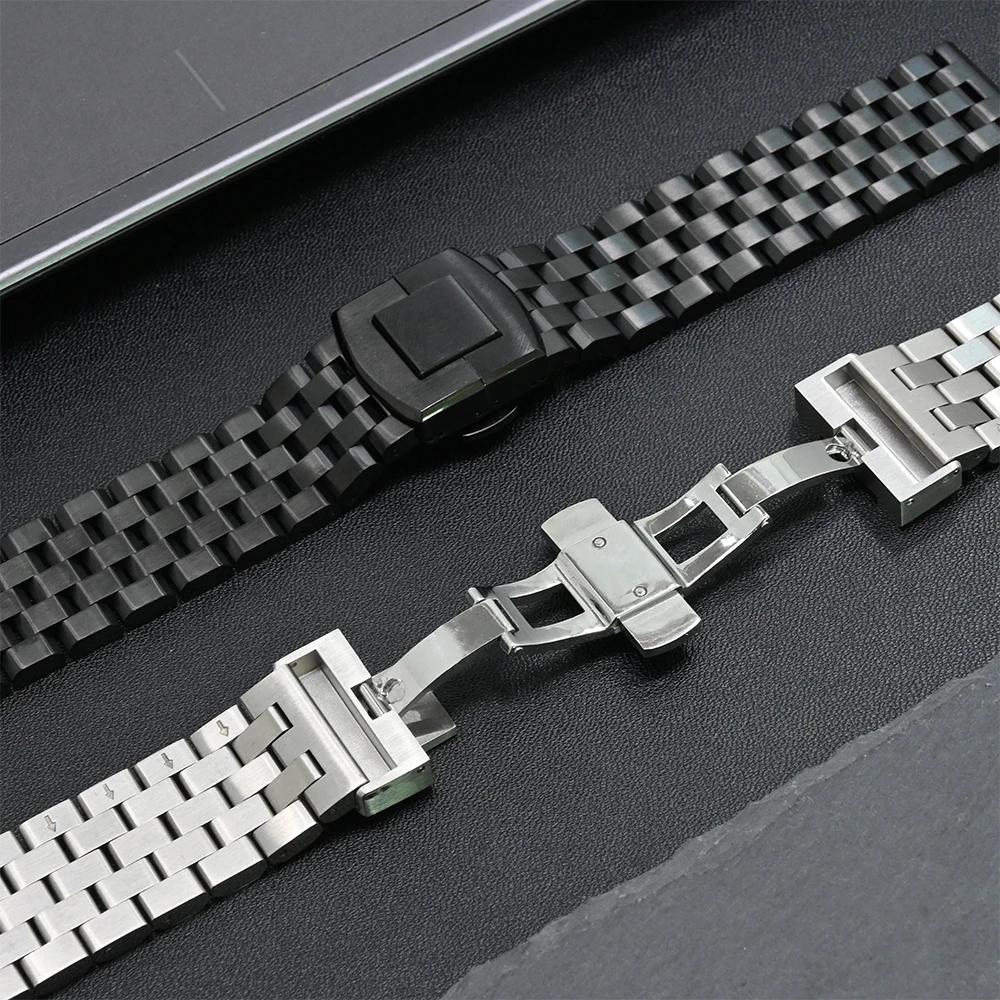 Men Stainless Steel Strap for Samsung Galaxy Watch Ultra 47mm Solid Metal Bracelet for Galaxy Ultra 47mm NO Gaps Curved End Band
