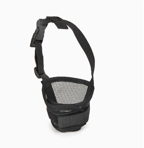 Dog Muzzle, Comfortable Thickened Adjustable Mesh Muzzle for Small Medium Large Dogs, - Training Muzzle for Grooming and Walking