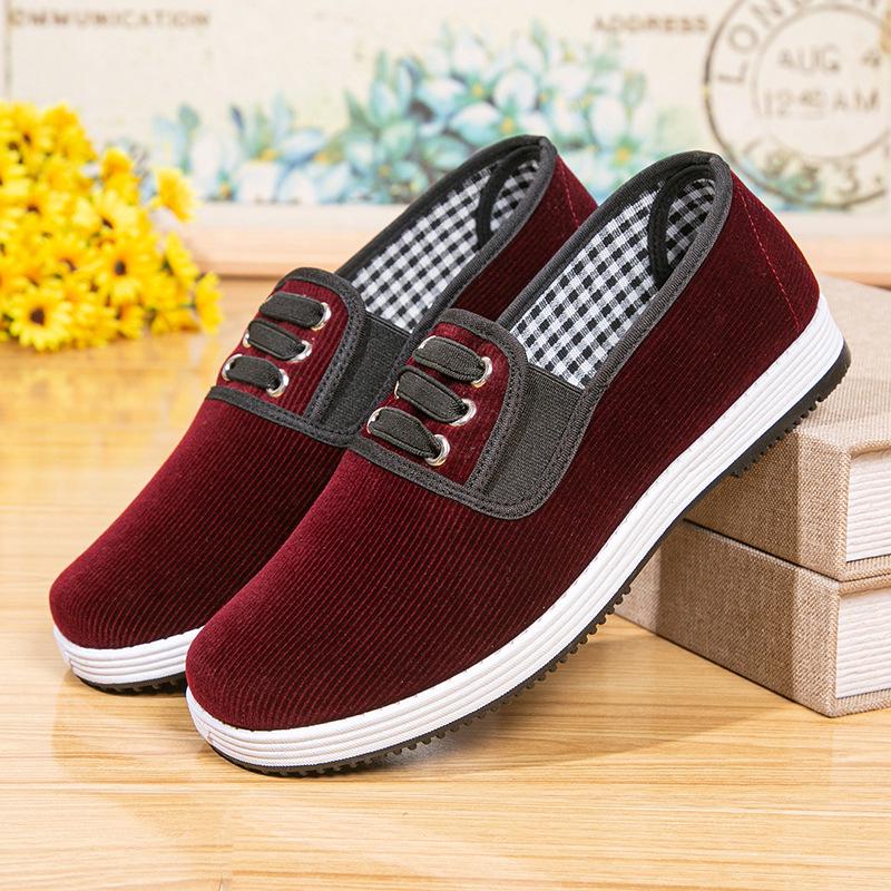 Wiosenne 2024 Miękkie Podeszwy Antypoślizgowe Buty Materiałowe dla Mężczyzn i Kobiet w Średnim i Starszym Wieku