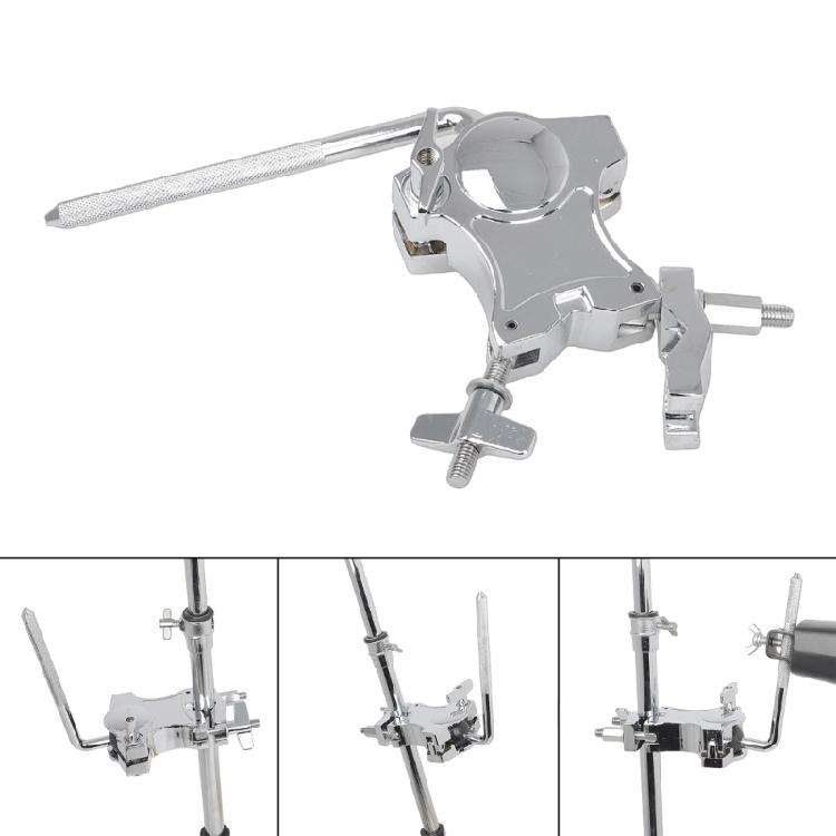 Metal Cowbell Holder Expansion Clip Drum Stand Connecting Bracket Clamps