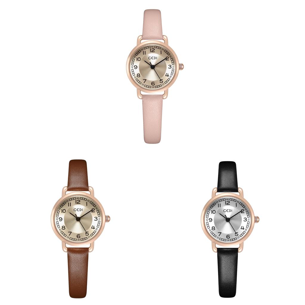 Orologio da Donna al Quarzo Stile Vintage Gadi con Cinturino in Pelle Impermeabile per Appassionati di Moda