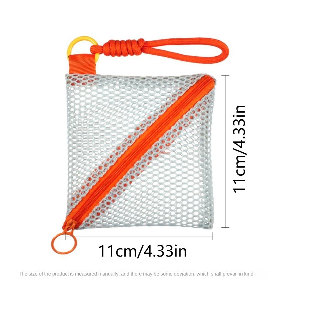 Outdoor Kawaii Clear Mesh Bag Portable Dopamine Color Mini Coin Purse Small Item Bag Rope Design Lipstick Cosmetic Bag Outdoor