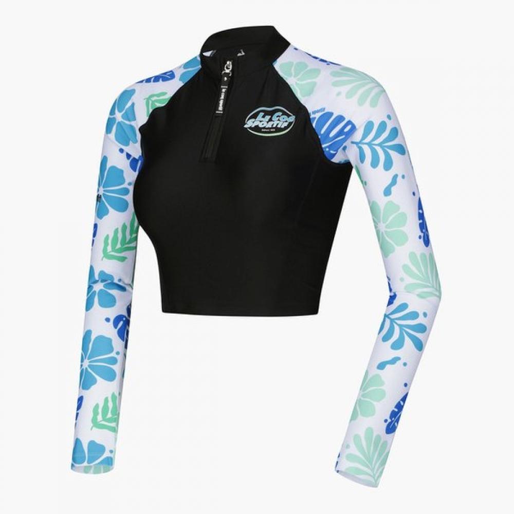 Le Coq Sportif Long sLeeve Half Zip Rash Guard Black Qp222srl51