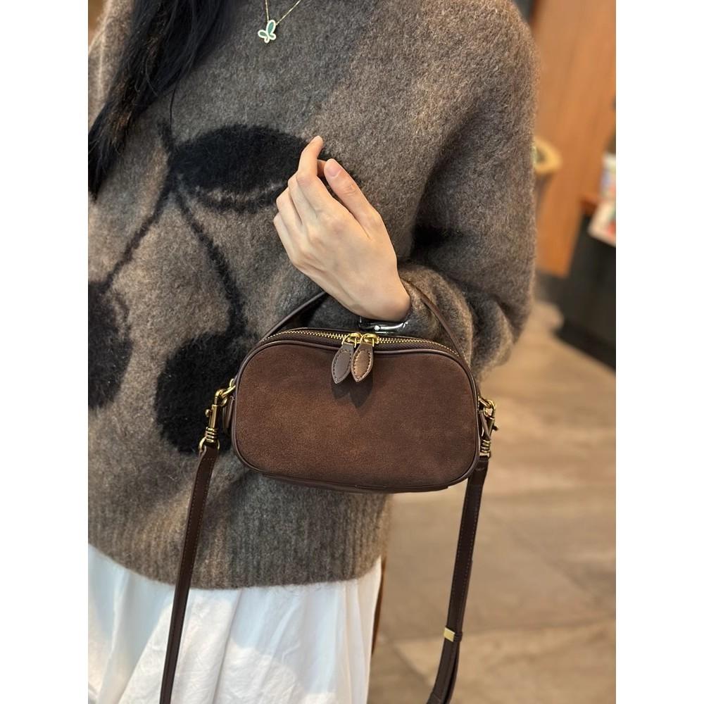 IELGY Ladies Handbag Fashionable All-Match Soft Leather Retro Crossbody Bag