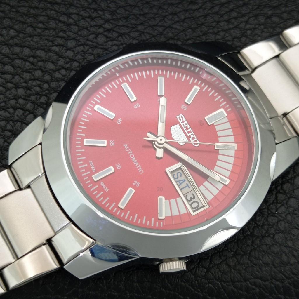 Seiko 5 AUTOMATIC 7009A VINTAGE REFURBISHED JAPAN MENS RED DIAL WATCH A445915-1