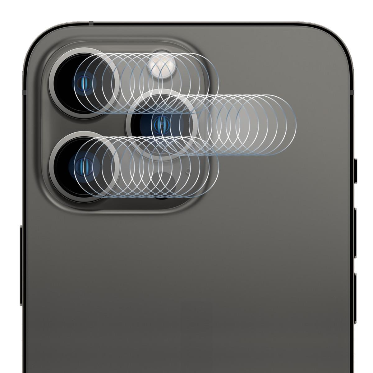 

ENKAY HAT PRINCE 10 Group/Set For iPhone 16 Pro/16 Pro Max 0.2mm 9H High Aluminum-silicon Glass Back Camera Lens Protector Film (3Pcs/Group) Type A