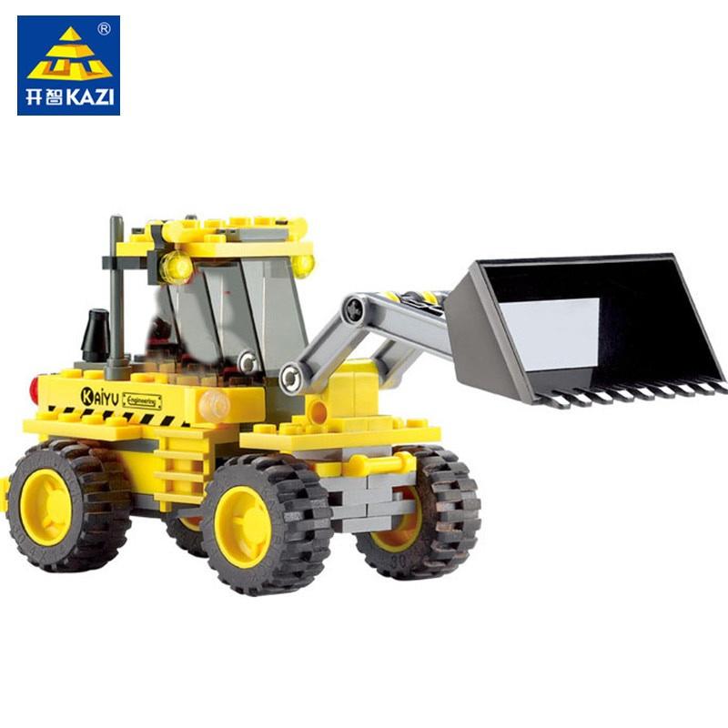 117 ks City Construction Buldozer Truck Stavebnice aut Sady Děti DIY Creator Cihly Vzdělávací hračky
