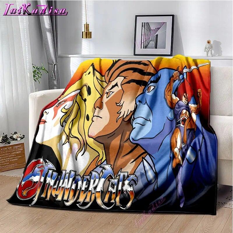 Thundercats Throw Blanket Cartoon Soft Cover Lightweight Warm Cartoon Blankets for Kidsroom Bedroom